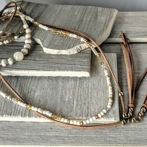 Boho beach tassel necklace, layering nevklace, l